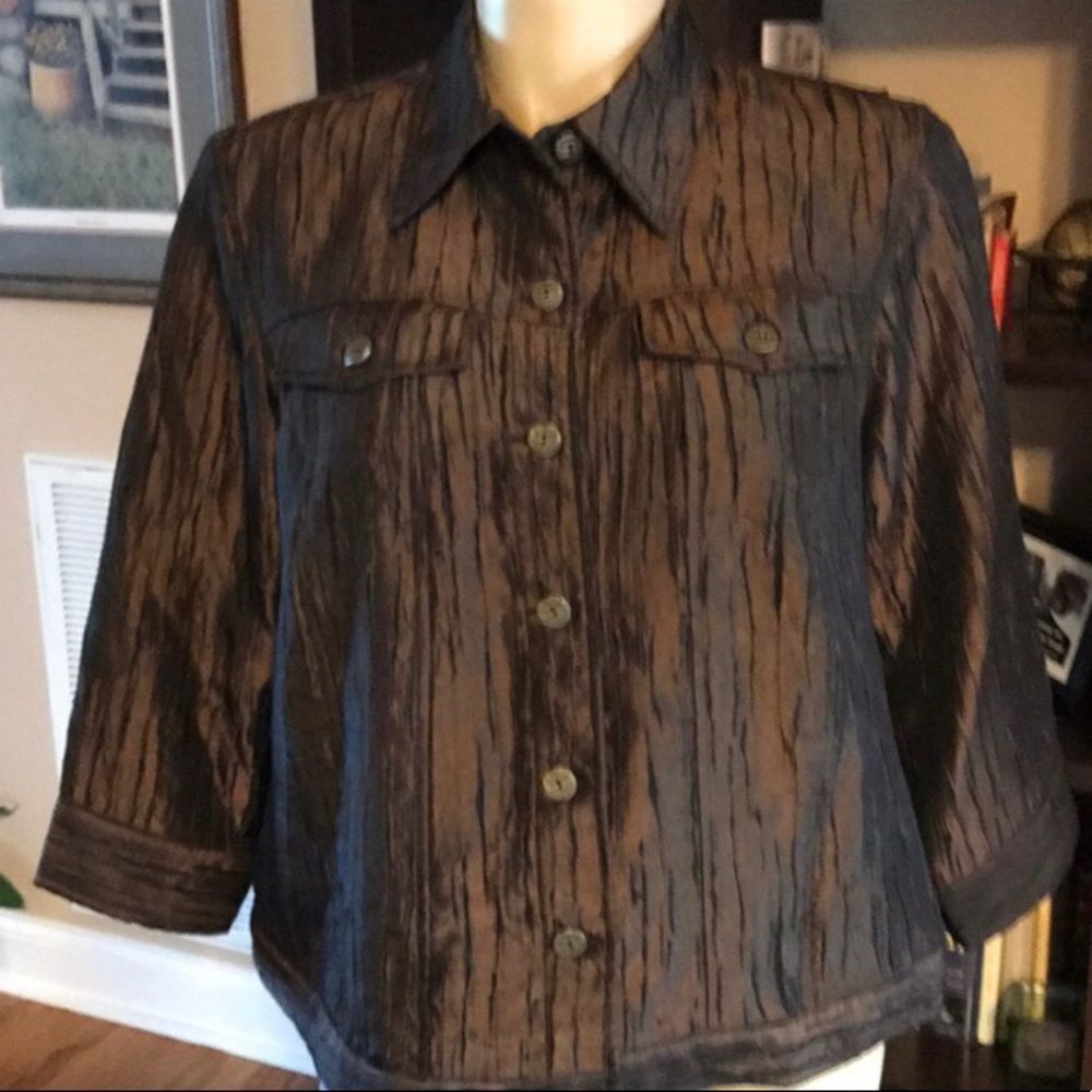 Ruby Rd Woman Jacket Size 16W Brown - Picture 2 of 7